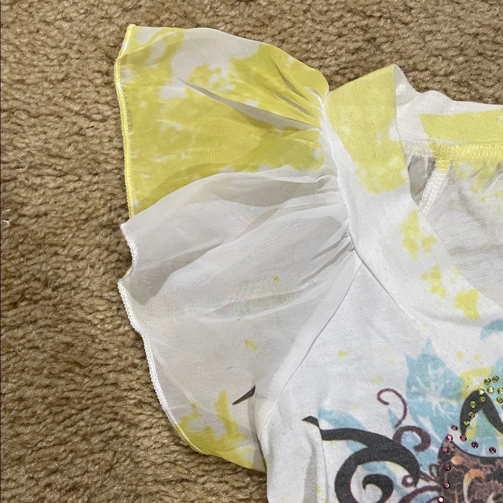 Last Chance‼️Colorful Butterfly Print Top - Picture 3 of 6